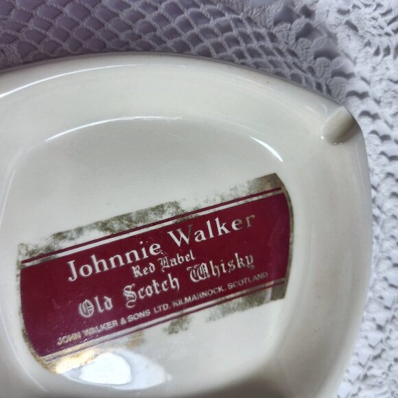 Vintage Johnnie Walker Red Label Ashtray Old Scotch Whisky Square Cerami… - Picture 7 of 10